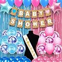 Party Propz Baby Shower Items-68Pcs Baby Shower S|Mom To Be Items Set|Baby Shower Combo For Photoshoot|Coming Soon |Coming Soon Banner (Cardstock) - Multicolor