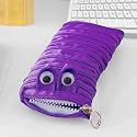 Party Propz Polyester Zip Pencil Pouch for Kids - Assorted Pen Case, Cute Aesthetic Pouches for Girls, Return Gifts (Purple)