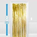 Party town Metallic Foil Fringe Curtains (3ft * 6ft) for Birthday| Wedding | Engagement | Bridal Shower | Baby Shower | Bachelorette Celebration, Party Decorations (Pack of 1, Golden)