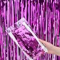 Party town Metallic Foil Fringe Curtains (3ft * 6ft) for Birthday| Wedding | Engagement | Bridal Shower | Baby Shower | Bachelorette Celebration, Party Decorations (Pack of 1, Pink)
