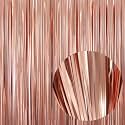 Party town Metallic Foil Fringe Curtains (3ft * 6ft) for Birthday| Wedding | Engagement | Bridal Shower | Baby Shower | Bachelorette Celebration, Party Decorations (Pack of 4, Rose Gold)