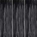 Party town Metallic Foil Fringe Curtains (3ft * 6ft) for Birthday| Wedding | Engagement | Bridal Shower | Baby Shower | Bachelorette Celebration, Party Decorations (Pack of 3, Black)