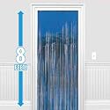 Party town Metallic Foil Fringe Curtains (3ft * 6ft) for Birthday| Wedding | Engagement | Bridal Shower | Baby Shower | Bachelorette Celebration, Party Decorations (Pack of 1, Blue)