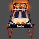 PartyLife 2-Player Basketball Arcade Game w/LED Lights | Electronic Scoring | 5 Balls, 1 Pump, 8 Games | Folding Design | Heavy-Duty Steel Frame