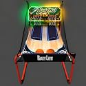 PartyLife 2-Player Basketball Arcade Game w/LED Lights | Electronic Scoring | 5 Balls, 1 Pump, 8 Games | Folding Design | Heavy-Duty Steel Frame