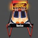 PartyLife 2-Player Basketball Arcade Game w/LED Lights | Electronic Scoring | 5 Balls, 1 Pump, 8 Games | Folding Design | Heavy-Duty Steel Frame