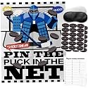 PARTYLOUD Pin the Puck on the Net, Hockey Party Birthday Party Games