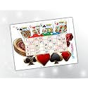 Party Stuff Casino Theme Tambola Housie Tickets Casino Kukuba 8 Singlet Variant (24 Cards) Kitty Games