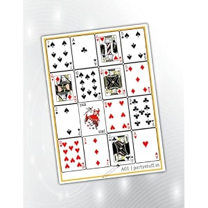 partystuff playing cards theme tambola housie tickets - joker vertical images big random 36 cards