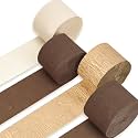 PartyWoo Brown Crepe Paper 4pcs 328 FT Boho Neutral Streamers