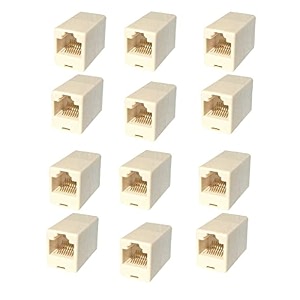 pack of 50 lan connector  rj45 connector female to female ethernet coupler lan adapter extender rj45 socket network cat5 cat6 joiner
