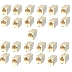 pack of 50 lan connector  rj45 connector female to female ethernet coupler lan adapter extender rj45 socket network cat5 cat6 joiner