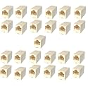 (Pack of 50) LAN Connector | RJ45 Connector Female to Female ethernet Coupler LAN Adapter Extender RJ45 Socket Network Cat5 Cat6 Joiner
