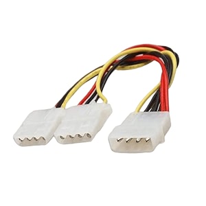 psu 4 pin molex male to 2xmolex ide female power supply y cable 1 pcs