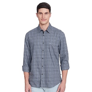 Parx Mens Checkered Slim Fit Shirt