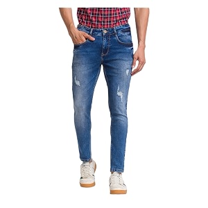 Parx Mens Fitted Cotton Jeans XCYA01570B5 Blue