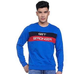 parx men39s full sleeve regular fit dark blue casual sweatshirt