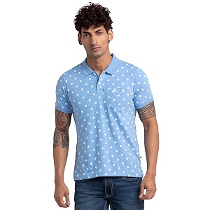 Parx Mens Print Pattern Regular Fit Pure