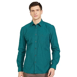 Parx Mens Pure Cotton Solid Pattern Slim