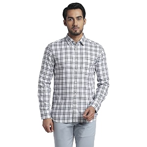 Parx Mens Pure Cotton Checks Pattern Slim