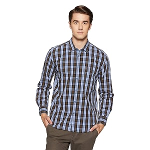 Parx Mens Pure Cotton Checks Pattern Slim