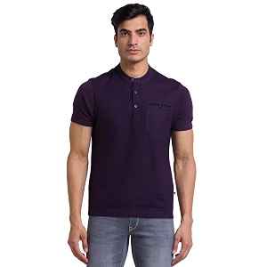 Parx Mens Pure Linen Solid Pattern Regular