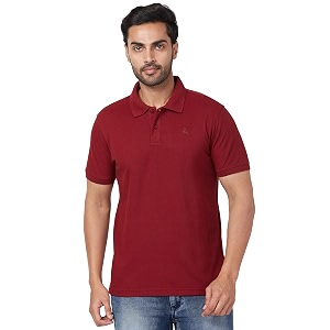 Parx Mens Regular Fit Solid Pattern Polyester