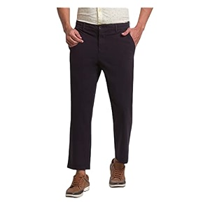 Parx Mens Regular Fit Cotton Casual Pant
