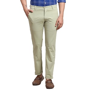 Parx Mens Solid Pattern Lrt Cotton Blend
