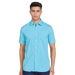 Parx Mens Solid Slim Fit Shirt