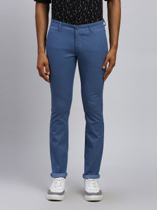 PARX Men Slim Fit Blue Cotton Blend