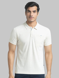 PARX Men Solid Polo Neck Cotton Blend