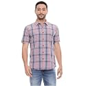 Parx Mens Slim Collar Check Casual Shirt