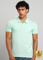 PARX Printed Men Polo Neck Light Green