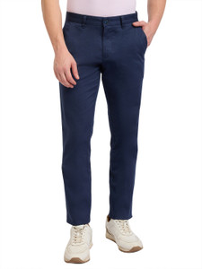 PARX Tapered Men Blue Trousers