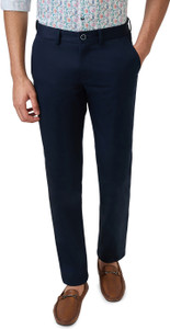 PARX Tapered Men Dark Blue Trousers