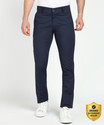 PARX Tapered Men Dark Blue Trousers
