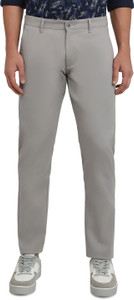 PARX Tapered Men Grey Trousers