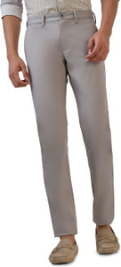 PARX Tapered Men Grey Trousers