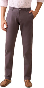 PARX Tapered Men Purple Trousers