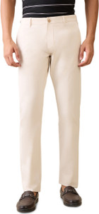 PARX Tapered Men White Trousers