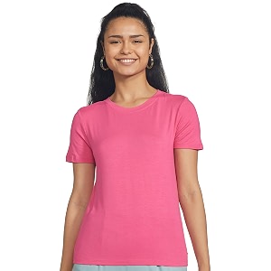 Parx Womens Solid Slim Fit T-Shirt
