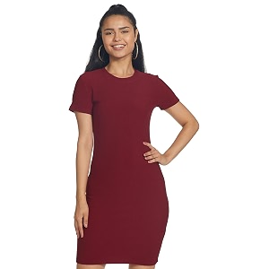 Parx Womens Synthetic A-Line Knee-Length Dress