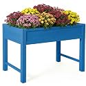PASAMIC Raised Garden Bed with Legs, 40" HIPS Sturdy Elevated Planter Box
