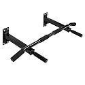 PASCAL Heavy Duty Steel Tubing Wall Mounted Chin up bar Home Gym Set/Pull Up Bar for Home with Black Powder Coating and Professional Foam Handles