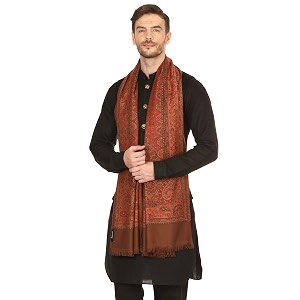 pashtush mens fine soft ethnic stole stole jamawar design faux pashmina