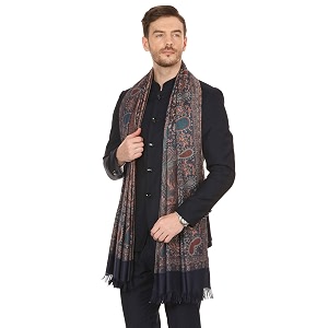 pashtush mens fine soft ethnic stole stole jamawar design faux pashmina