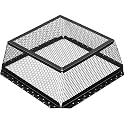 Pasimy 1 Pcs 16" L X 16" W X 6" H 3/8 Stainless Steel Vent Guard, Black