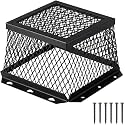 Pasimy 1 Pcs 7" L X 7" W X 5" H 3/8 Stainless Steel Vent Guard, Black