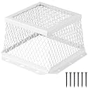 Pasimy 1 Pcs 7" L X 7" W X 5" H 3/8 Stainless Steel Vent Guard, White